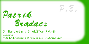 patrik bradacs business card